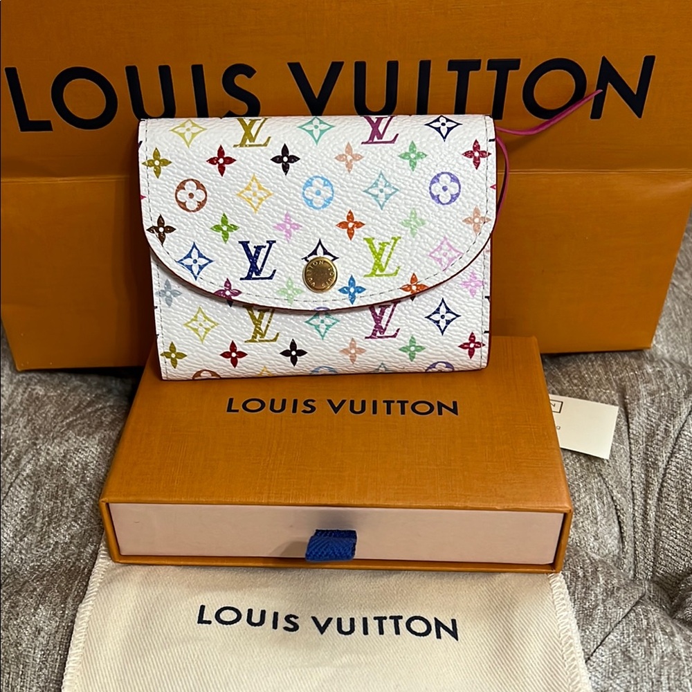 Louis Vuitton Murakami White Multicolor Wallet NEW
